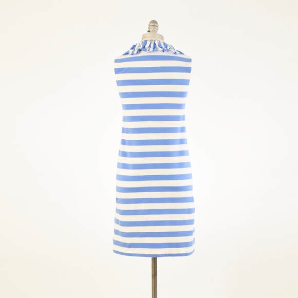 Kate Spade Blue Striped Cotton Shift Dress - Picture 4 of 6